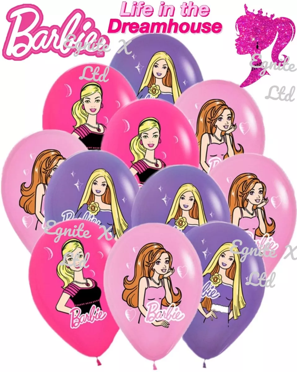 Ballons de fête BARBIE enfants filles décorations d'anniversaire poupée  fournitu