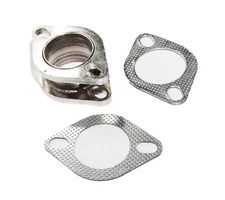 Catback Exhaust Muffler Extension Flange Steel Adapter 2.5" 2 Bolt Flange+Gakset