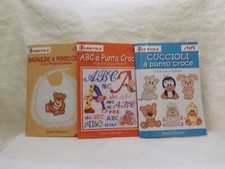 OFFERTA 3 RIVISTE BAVAGLINI A PUNTO CROCE-A B C A PUNTO CROCE-CUCCIOLI A PUNTO X