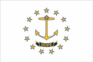 RI Flags Polyester Fly Breeze Anley 3x5 Foot Rhode Island State Flag