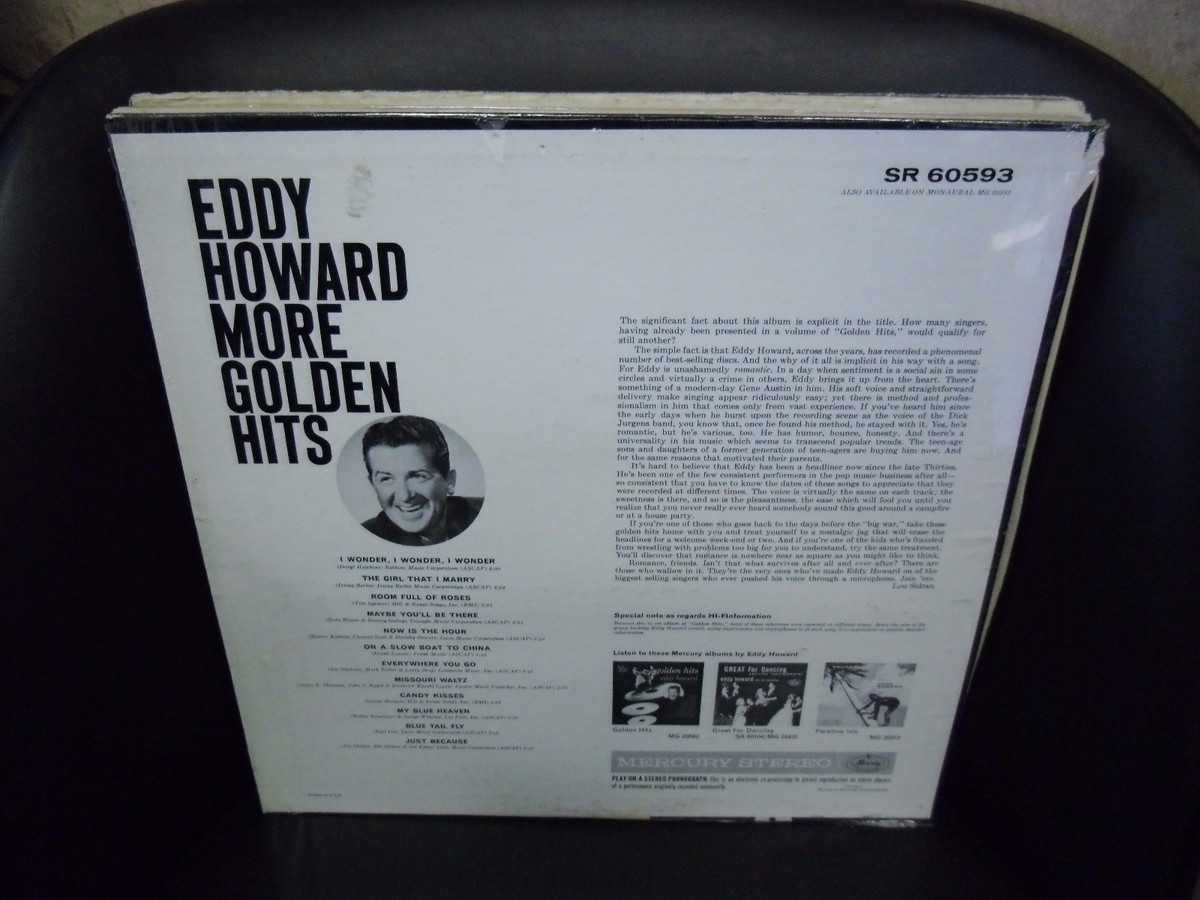 EDDY HOWARD More Golden Greatest Hits LP EX 1962 Mercury 60593 IN