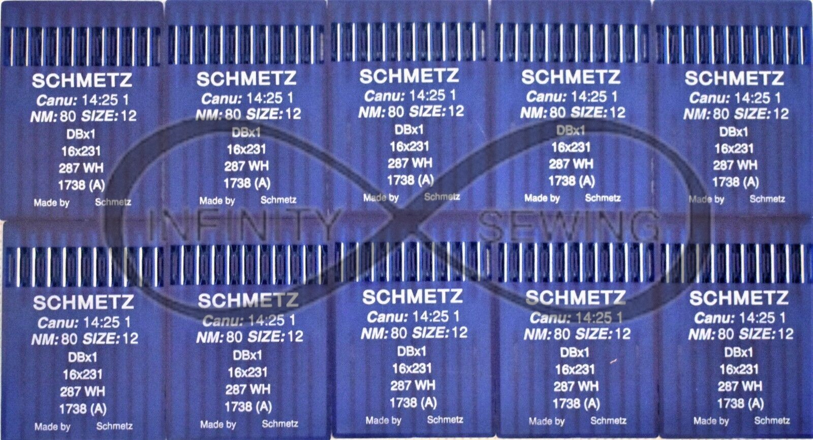 50 Pack SCHMETZ Industrial Sewing Machine Needles - Size 16-95 For Heavy Duty Sewing