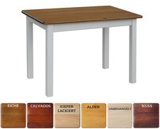 Tisch Großer Esstisch Küchentisch Kiefer Weiss 140, 150, 170, 190, 200cm NEU