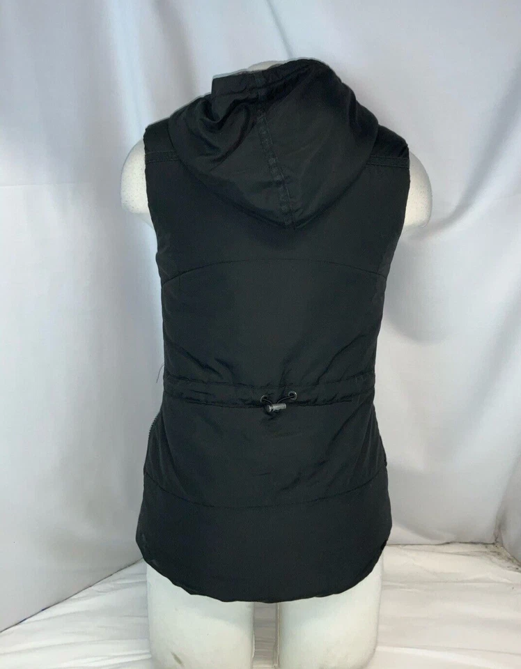 Bench Full Zip Hoodie Jacket Vest Women’s XS Black Polyester YGI A1-669 - Image 4 of 4