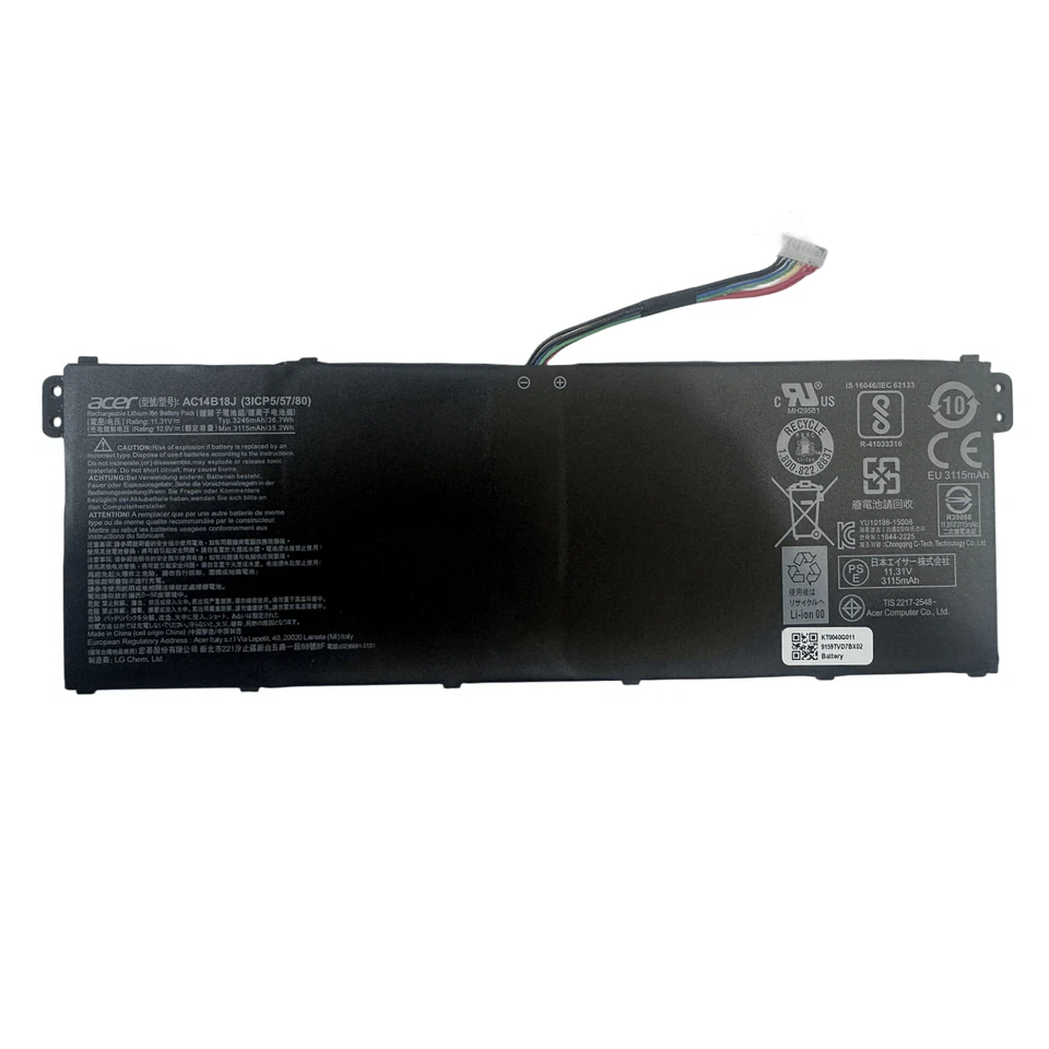 Batería Original AC14B18J Para Acer Aspire E3-111 E3-112 E3-112M ES1-511 ES1-512 Foto 4 de 4