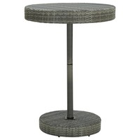 Gartentisch Grau 75,5X106 Cm Poly Rattan