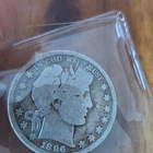 1896 Barber Half Dollar Silver Coin 90% US Liberty Head Circulated