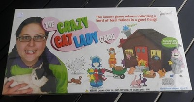 The Crazy Cat Lady Board GAME 2008 Gift Gamenight Pets Cat Fun NIB Sealed