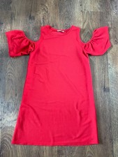 Zara Trafaluc red cold shoulder short dress size L