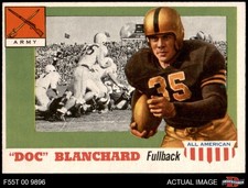 1955 Topps #59 Doc Blanchard RC Army 6 - EX/MT