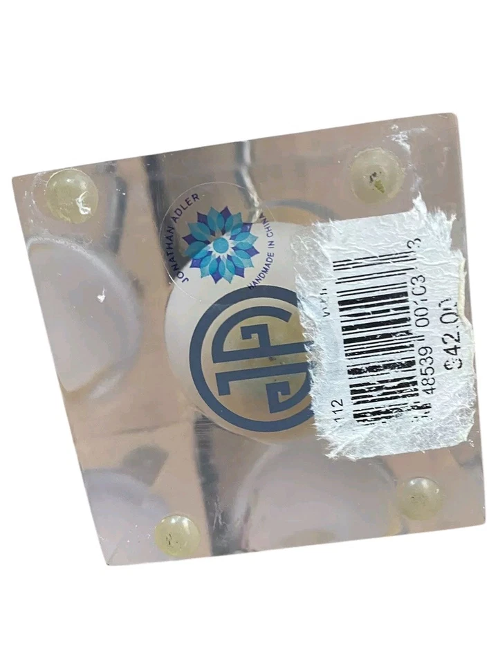 Jonathan Adler Hollywood Soap Dispenser Clear Acrylic Chrome Pump Cube  - Image 3 of 4