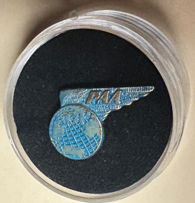 Vintage PAN AM AIRLINE HALF WINGS PIN Badge: 1950's Style w/ PAA on Wing