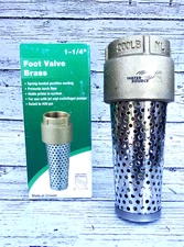 Water Source TFV125NL Foot Valve 1-1/4 in Connection 400 psi Brass Body
