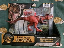 Jurassic World Survival DILOPHOSAURUS Strike Attack Dinosaur Figure