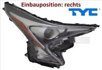 TYC 20-16495-06-2 Hauptscheinwerfer Rechts Scheinwerfer Frontscheinwerfer