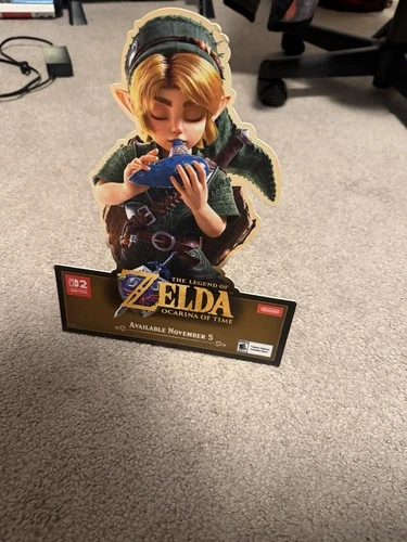 The Legend of Zelda Ocarina of Time Switch 2 Promo Sign Standee ( RARE ) - product listing photo