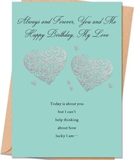 Birthday Card for Husband Wife Boyfriend Girlfriend, Romantic Birthday Gift for