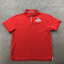 Ohio State Buckeyes Polo Shirt Mens XL Red NCAA Football Nike Embroidered
