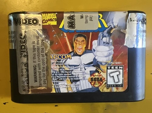 Capcom The Punisher Sega Genesis Game Cartridge Rental Label Action Adventure