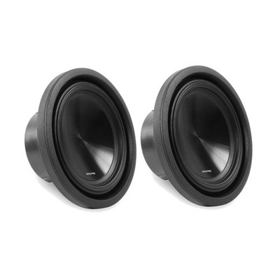 (2) Alpine SWT-10S4 10'' Single 4-ohm Shallow Subwoofer