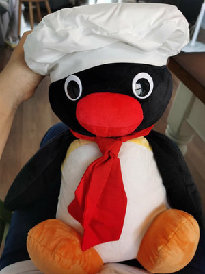Pingu Penguin Plush Doll rare Stuffed toy chef kawaii cute Pengu 38cm Large