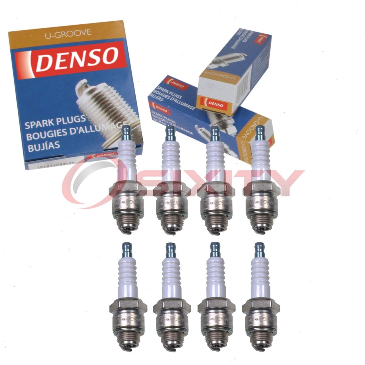 8 pc Denso Standard U-Groove Spark Plugs for 1969 Chevrolet K10 Suburban va