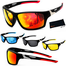Rennec &reg; Sportbrille Herren Sonnenbrille Polarisiert Sport Radbrille Biker P55