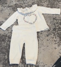 M&S Baby Girl Outfit 3-6 Months Worn Twice Good Condition Small Bobbling See Pic