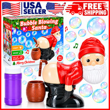 Santa Claus Bubble Maker Toy Funny Automatic Fart Bubble Machine w/ Light Music