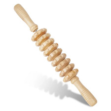 Curved Wooden Massage Roller Stick - Fascia Release  Cellulite Reduction Tool