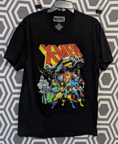 VINTAGE STYLE MARVEL COMICS X-MEN T-Shirt Size L (A32)