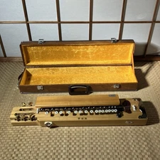 Vintage Wooden Taisho Koto Nagoya Harp with Case & Picks – Japan