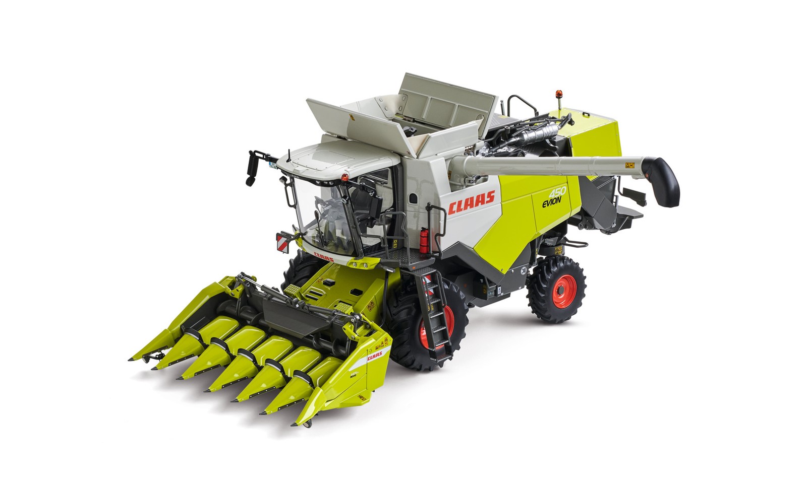 Claas Evion 450 Marge Models réplique haut de gamme en métal avec coupe Rovio 1/32