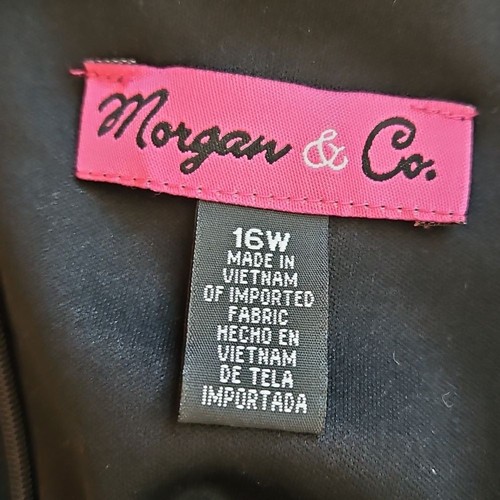 Morgan & Co Strass Etuikleid Damen 16W Cocktail Party Glitzer Abend - Bild 7 von 9
