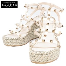 Valentino Garavani Valentino Garavani Rockstuds Strap Wedge Sole Sandals 37 Lad