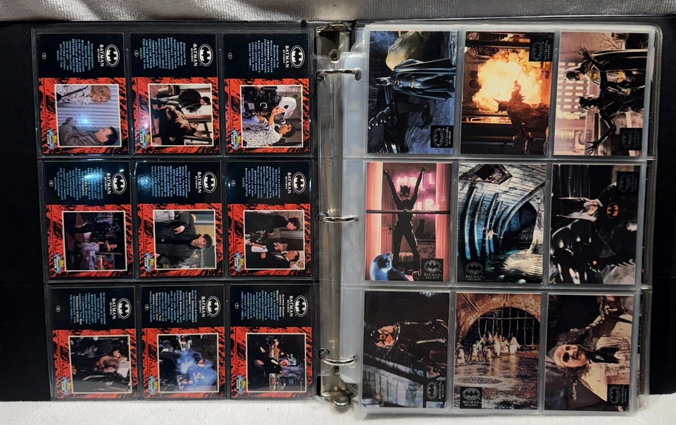 Juego completo de 100 cartas Topps de la película Batman Returns con 1 tarjeta promocional Foto 2 de 4