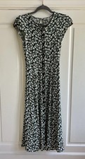 Reformation Fauna Floral Print Midi A-Line Dress In Cilantro Green Sz 0 