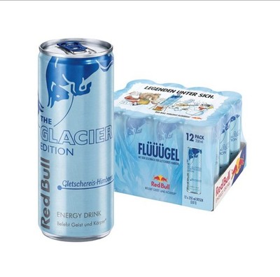 Einzeldose Red Bull Glacier Limited Edition - Gletschereis-Himbeere-Geschmack