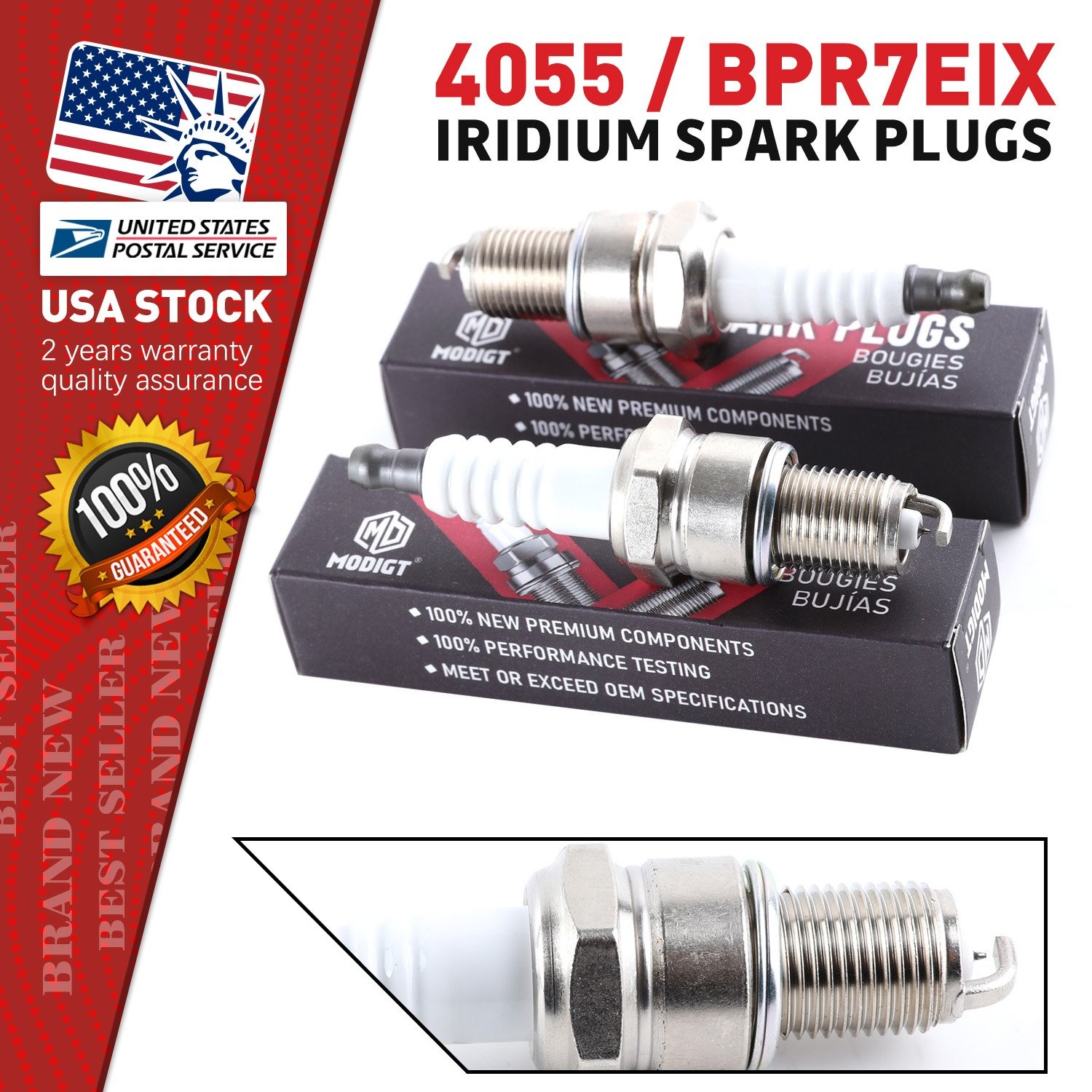 2Pcs For NGK 3913 R5670-9 MODIGT Racing Spark Plugs for W27S-U M90 4055 Genuine