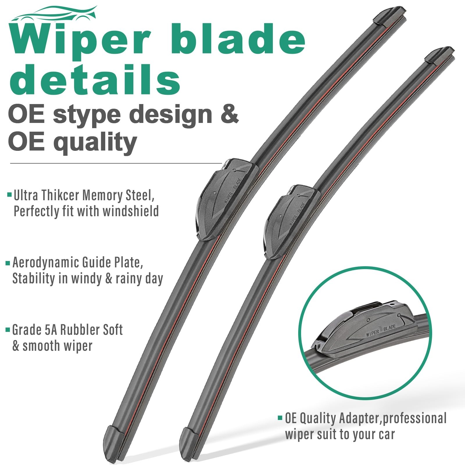 16" 16" 12" Windshield Wiper Blades Replacement for Jeep Wrangler JL 2018 2019 thumbnail 10