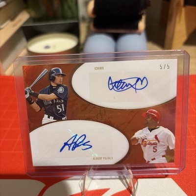 2025 Topps Dynamic Duals #5 Ichiro Albert Pujols Mariners Cardinals 5/5 