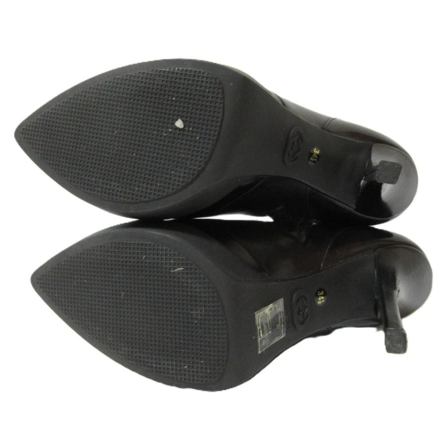 GUCCI Women's Short Pointed-Toe Leather Boots Size:34.5/JP:21.5 141180K Authen thumbnail 7