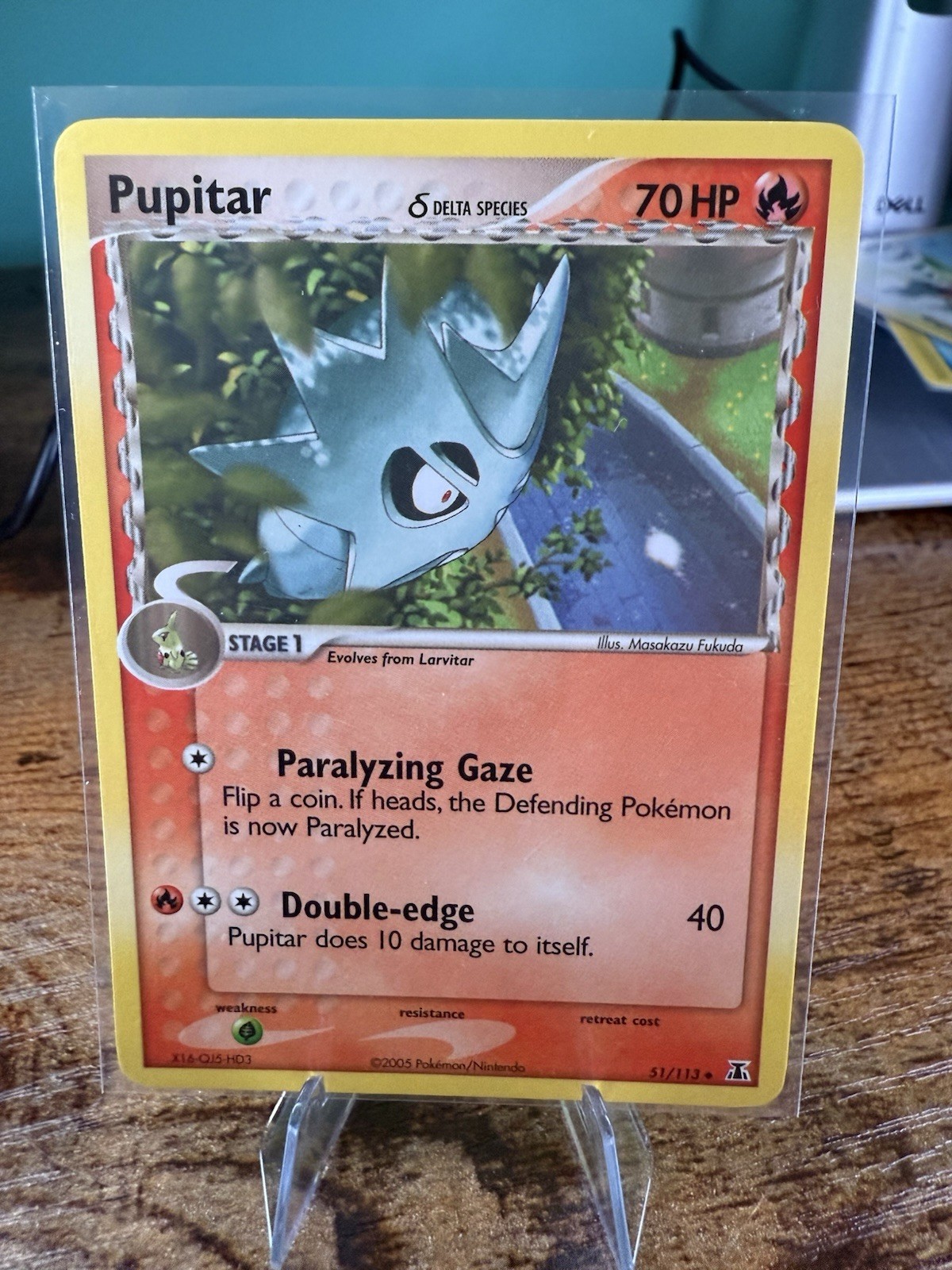 Pokémon TCG Pupitar Card 51/113 EX Delta Species Regular Uncommon NM Condition