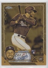 2023 Topps Gilded Collection Rookie Cast in Gold 90/199 Michael Busch #163 sc8