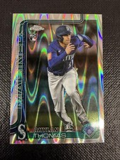 2025 Topps Chrome Update #USC185 Rhylan Thomas RayWave Refractor Mariners RC