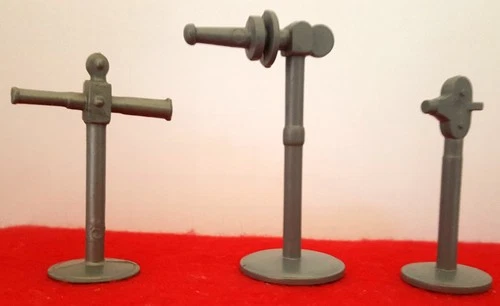3 Different 1961 Marx Air Force Missile Center Playset Accessories Parts