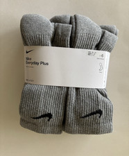 Mens Nike Everyday Plus Cushiioned Crew Socks 6 Pack SX6897-065 M MEDIUM 6-8