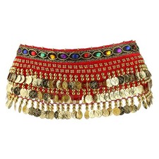 Ceinture de danse du ventre à pompons, accessoires de costume pour foulard de