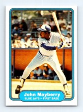 #619 1982 Fleer } John Mayberry Toronto Blue Jays