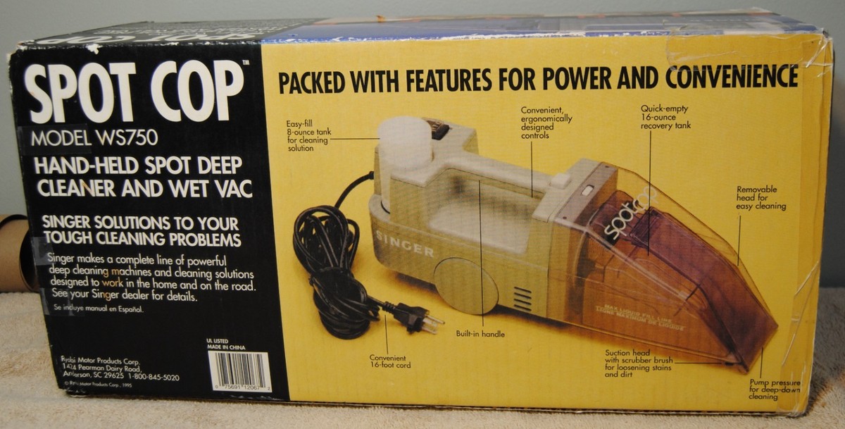 SINGER Spotcop Handheld Spot Deep Cleaner and Wet VAC for sale